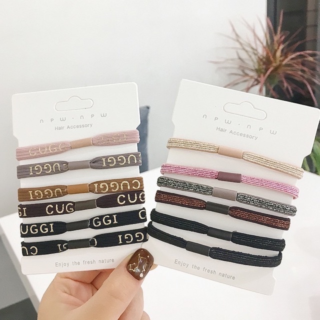Sét 10 dây cột tóc đơn giãn phối nhiều loại ( shop chuyên sỉ)