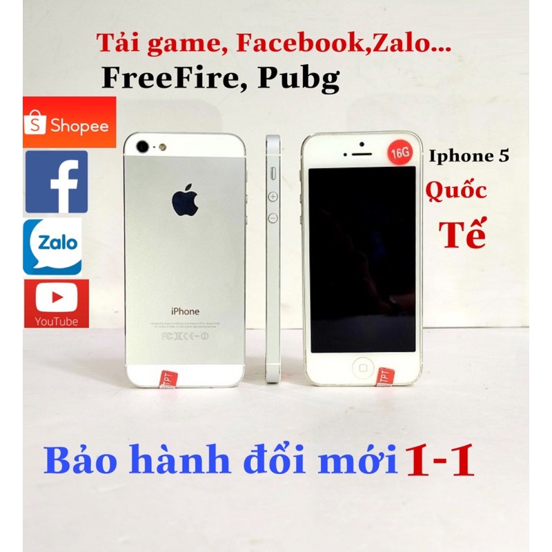 (𝐈𝐏𝐇𝐎𝐍𝐄 𝟓 𝐂𝐇𝐈́𝐍𝐇 𝐇𝐀̃𝐍𝐆) Điện Thoại iphone 5 16GB Quốc tế.Nghe gọi chơi game,vào mạng.bảo hành 12 tháng | BigBuy360 - bigbuy360.vn