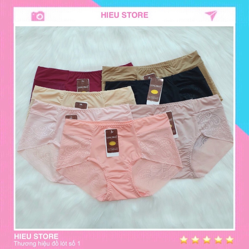 Combo Quần Lót Nữ Thun Lạnh Ren, Quần Lót Chất Mát Lạnh Giãn 4 Chiều Hieu Store24h - 3255
