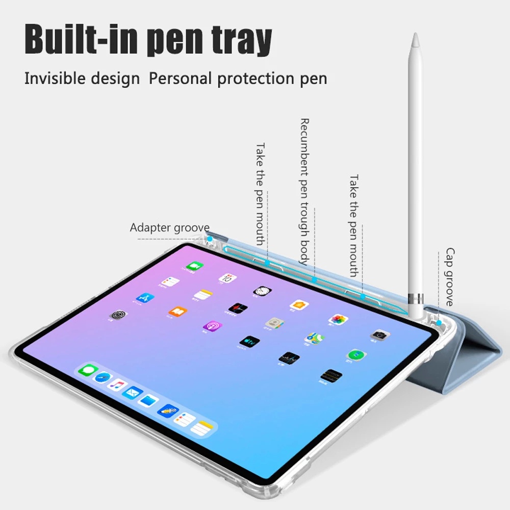 Bao Da Máy Tính Bảng PU + TPU Mềm Trong Suốt Cho Lenovo Tab M10 Plus 3rd Gen 10.6 2022 Tab P11 10.6 Xiaoxin Pad 10.6 Tab P11 Pro Plus Ốp
