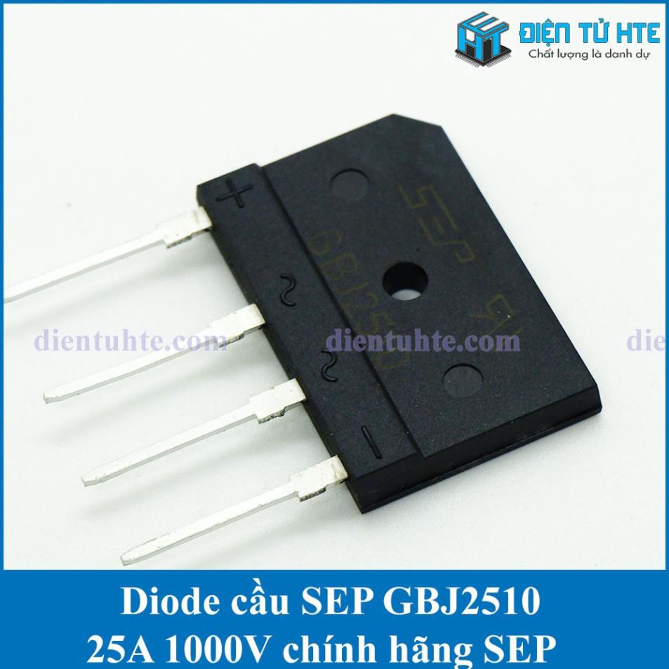 Diode chỉnh lưu cầu GBJ2510 25A 1000V chính hãng SEP [HTE Quy Nhơn CN2]