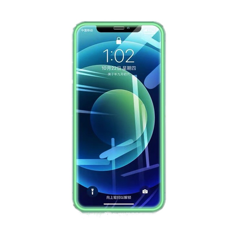 Phù Hợp Ốp Điện Thoại Kính Cường Lực Dạ Quang Màu Trơn Chống Sốc Cho Iphone 13Promax 14Plus XR 11 XS MAX 12