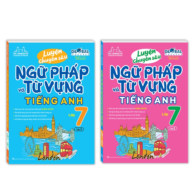 Sách - Combo Golbal Sucess Luyện chuyên sâu ngữ pháp và từ vựng tiếng anh lớp 7 (Tập1+Tập2) Tặng Kèm Bookmark