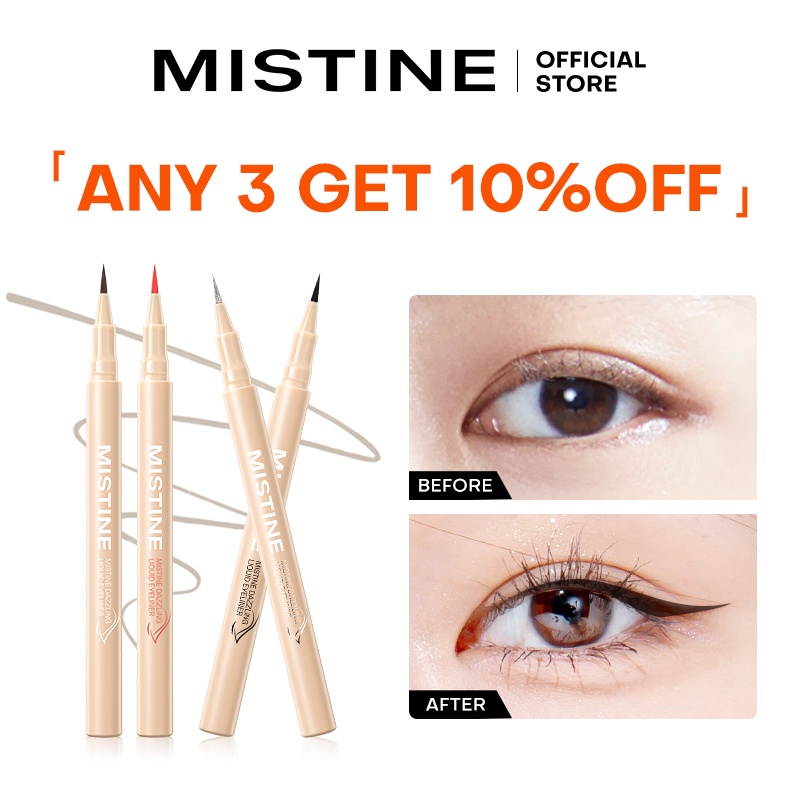 Bút kẻ phấn mắt tơ tằm MISTINE không thấm nước 4 trong 1 0.7g
