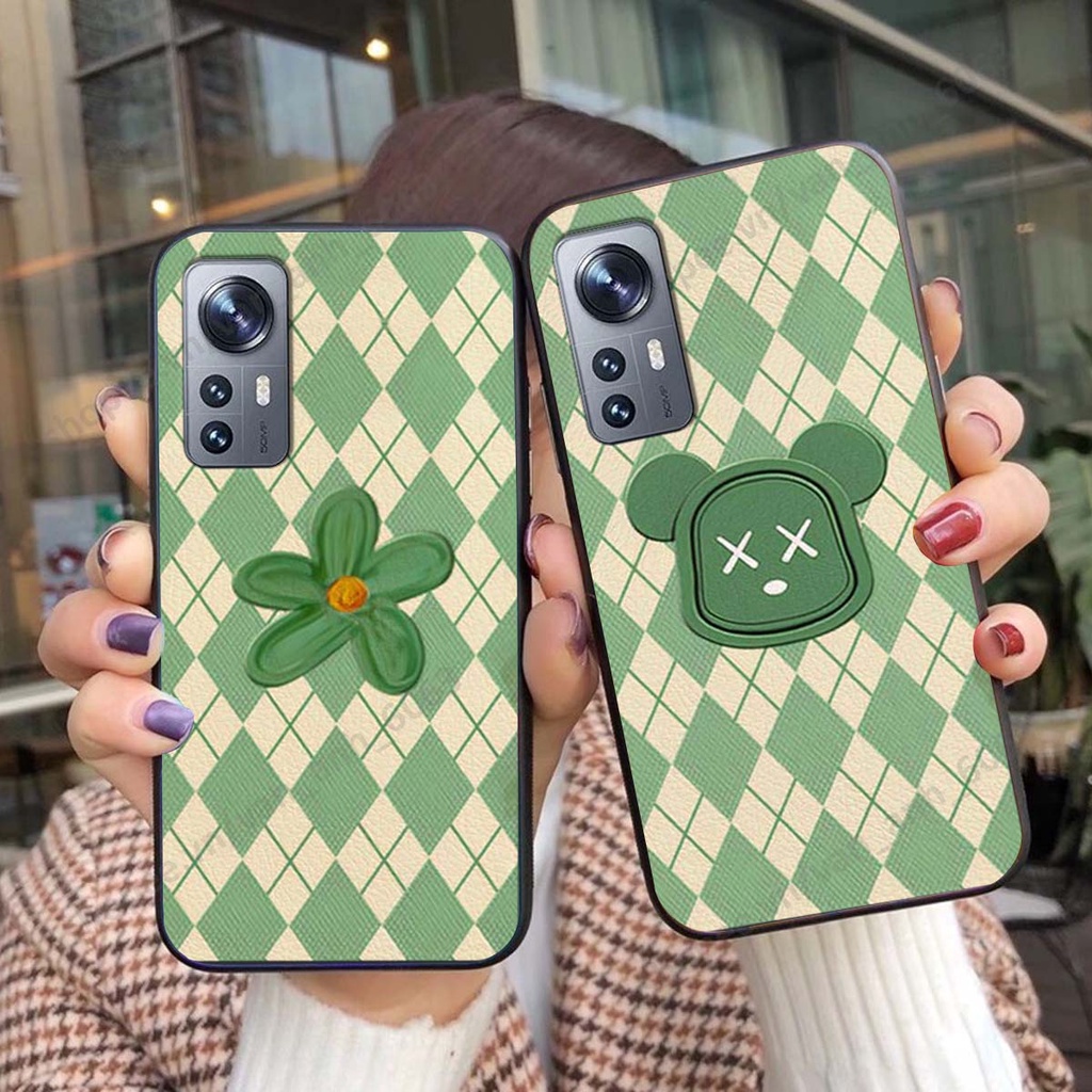 Ốp lưng Xiaomi 12 / Xiaomi 12 Pro in hình hoa, gấu rich bear nghệ thuật, thời trang