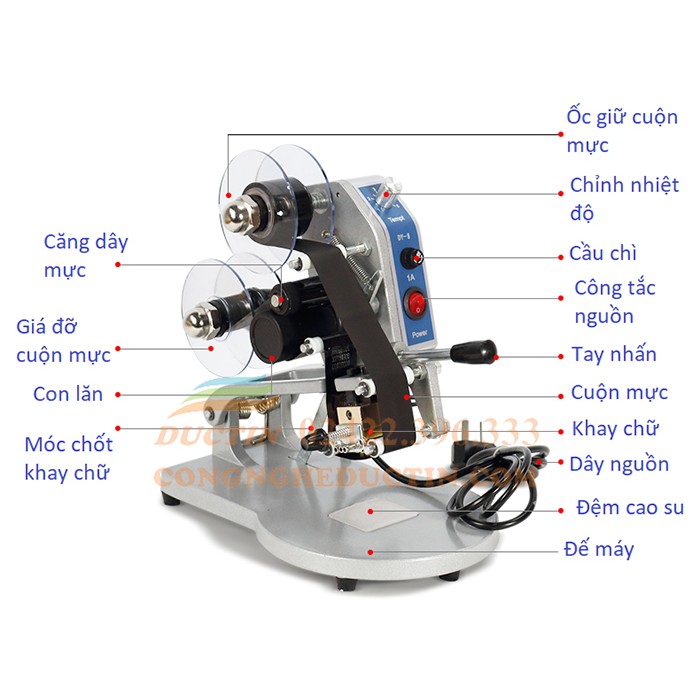Máy in date in hạn sử dụng dập tay DY8 | BigBuy360 - bigbuy360.vn
