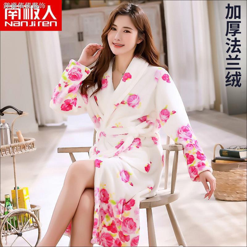 Áo Choàng Ngủ Vải Flannel Thời Trang Mùa Đông Cho Các Cặp Đôi