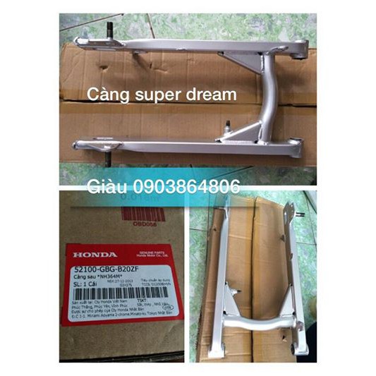 GẮP CÀNG SAU SUPER DREAM CHÍNH HÃNG