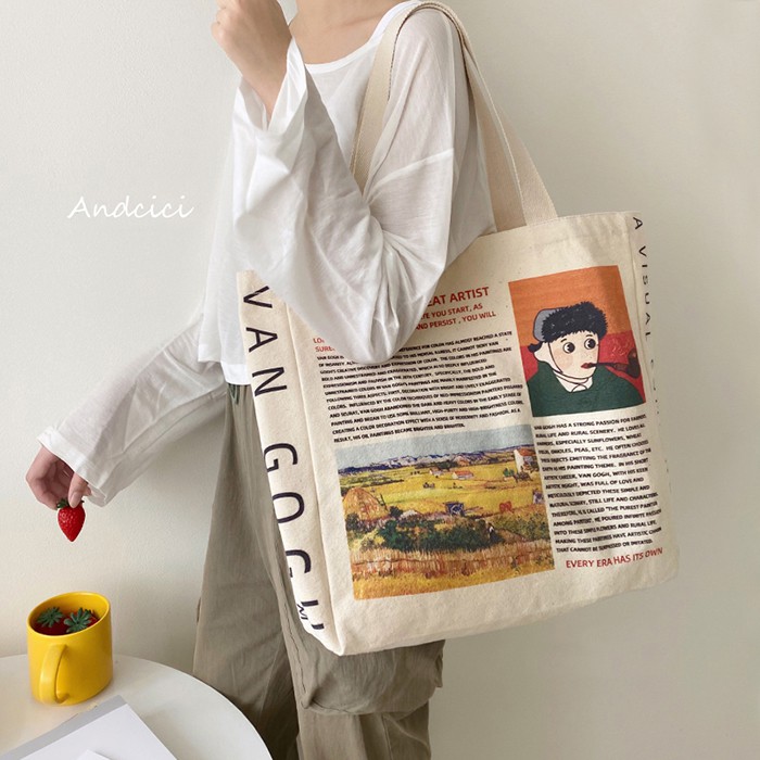 Túi nữ canvas chất vải cao cấp dày dặn phù hợp đi chơi, đi học, đi làm