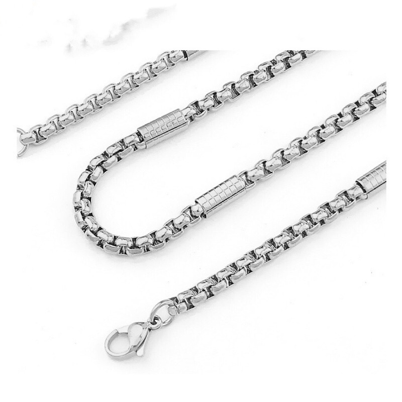 Dây chuyền titan nam nữ dây công đốt trúc cam kết không đen không gỉ