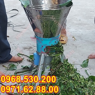Phân phối máy băm rau bèo lục bình cho gai súc gia cầm dang phễu