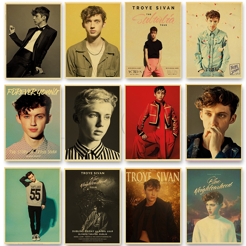 Poster Treo Tường Trang Trí Nội Thất In Chữ Tell Me Why singer Troye Sivan