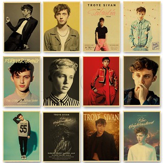 Poster Treo Tường Trang Trí Nội Thất In Chữ Tell Me Why singer Troye Sivan