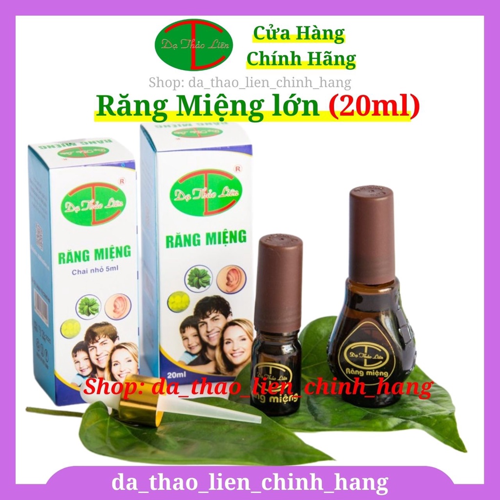 Tinh Dầu Răng Miệng Dạ Thảo Liên chai lớn dùng 3-4 tháng, hàng chính hãng Tinh Dầu Dạ Thảo Liên 20ml