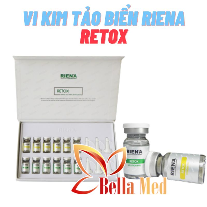 Vi kim tảo biển RIENA RETOX chính hãng- tái tạo da, hộp 12 lọ
