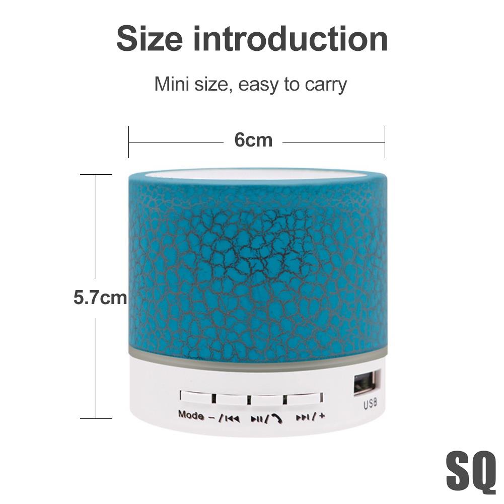 Loa bluetooth A9 không dây nhỏ gọn có đèn led hỗ trợ thẻ nhớ TF dành cho xe hơi