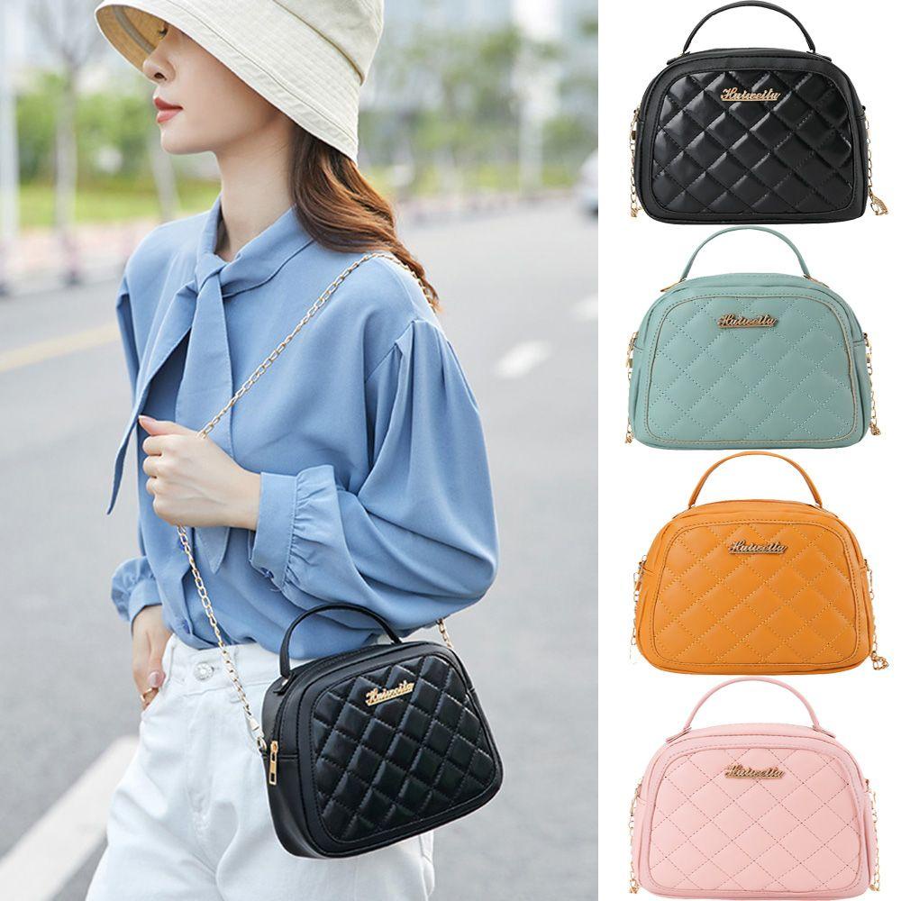 Túi Da PU Đeo Chéo Thêu Họa Tiết Xinh Xắn Thời Trang Cho Nữ