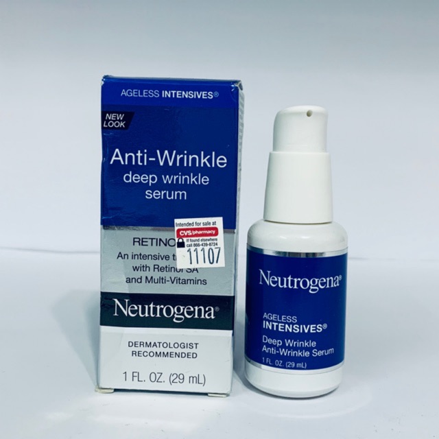 Serum chống lão hoá Neutrogena Anti-Wrinkle Deep wrinkle serum with Retinol SA & Multi Vitamins 29ml