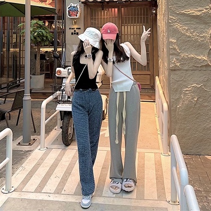 Cocory vn Áo Croptop Sát Nách Màu Trơn Thời Trang Mùa Hè Cho Nữ