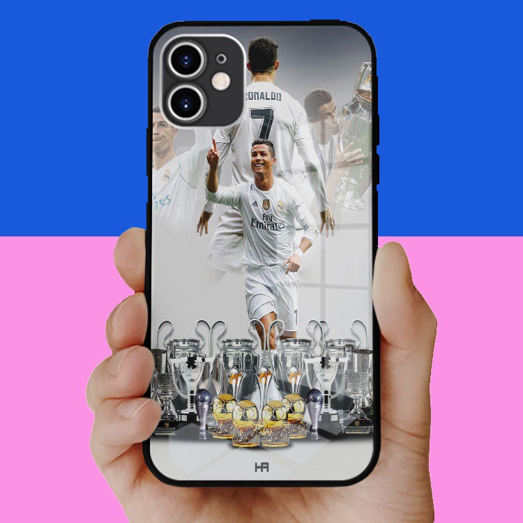 Ốp kính xsportcase Ronaldo đếm cúp Iphone 7 - Iphone 12 pro max OK-FOO2001001