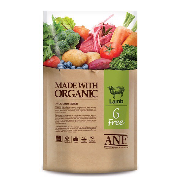 thức ăn ANF 6Free cho chó loại 2kg ( nguyên liệu hữu cơ)