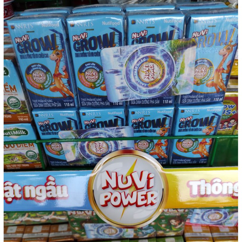 Combo 2 lốc sữa Nuvi Grow 110ml [mẫu mới] (lốc 4 hộp x 110ml)