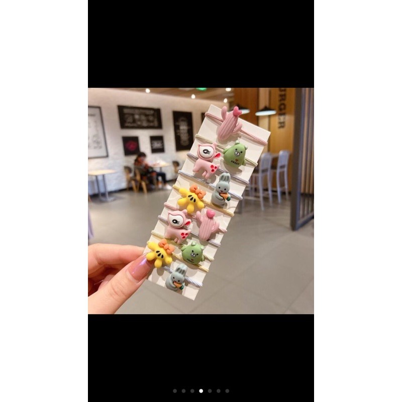 Vỉ 10 dây buộc tóc cho bé gái