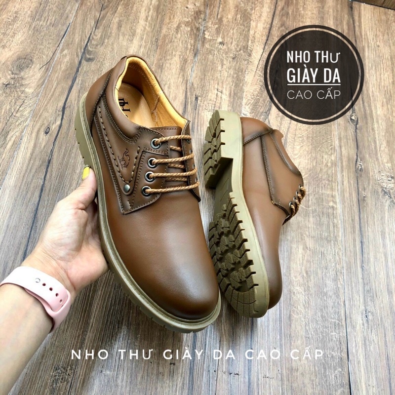 Giày Boot nam da bò nguyên tấm