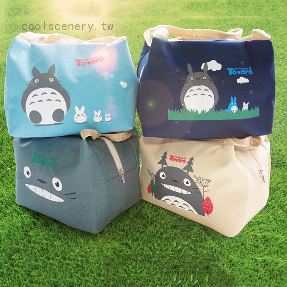 Túi Giữ Nhiệt Đựng Hộp Cơm Trưa In Hình Totoro Đáng Yêu