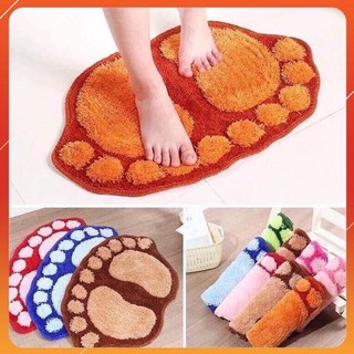 Thảm lau chân, chùi chân siêu thấm hình bàn chân tạo cảm giác êm ái và sạch sẽ