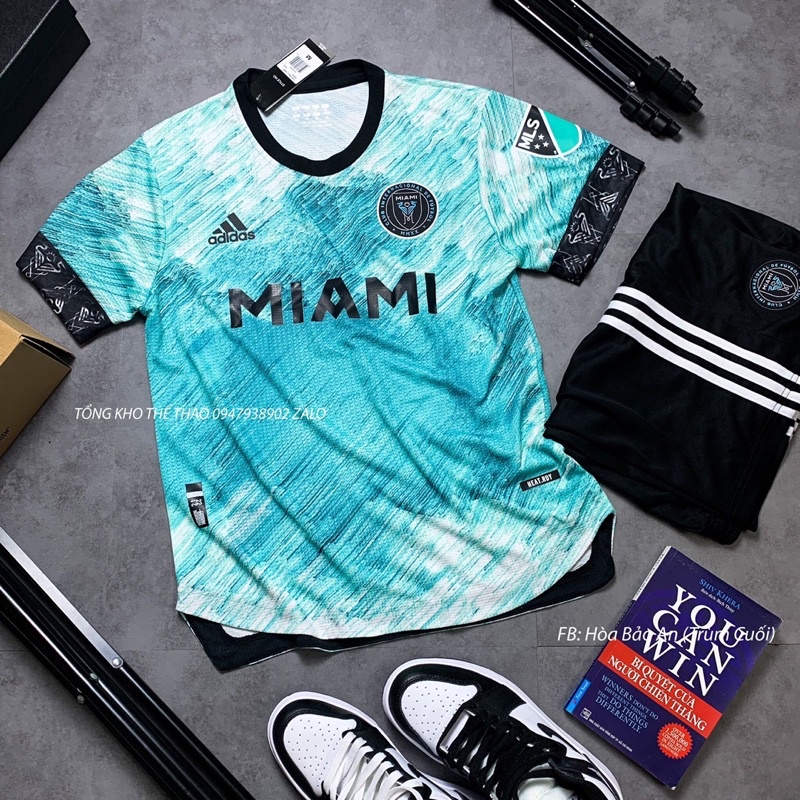 Bộ quần áo đá banh CLB Miami màu xanh hàng cao cấp Thái 2022