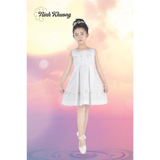 Ninh Khương - Đầm bé gái rua nơ bụng