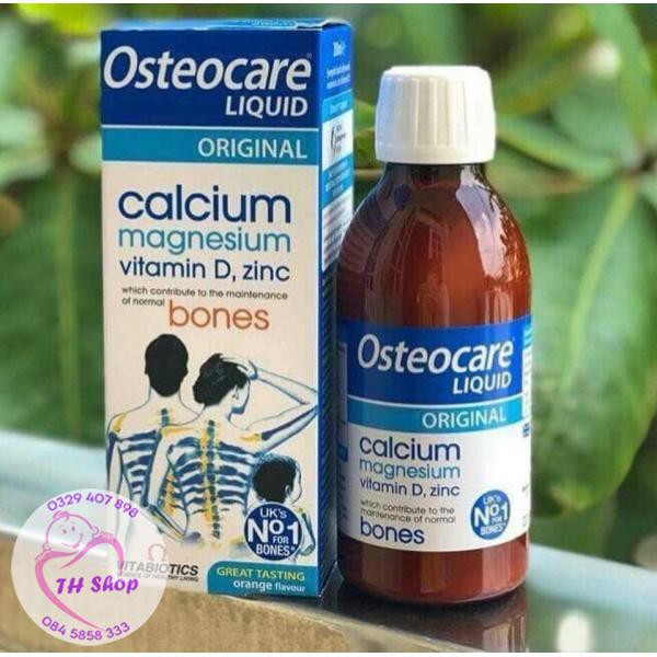 Canxi Nước Osteocare Liquid 200 ml Cho Trẻ Còi Xương, Bà Bầu, Cho Cả Gia Đình Vitabiotics Anh