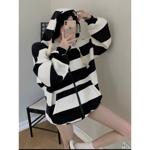 áo khoác sọc 2 màu nam nữ chỉ 99k