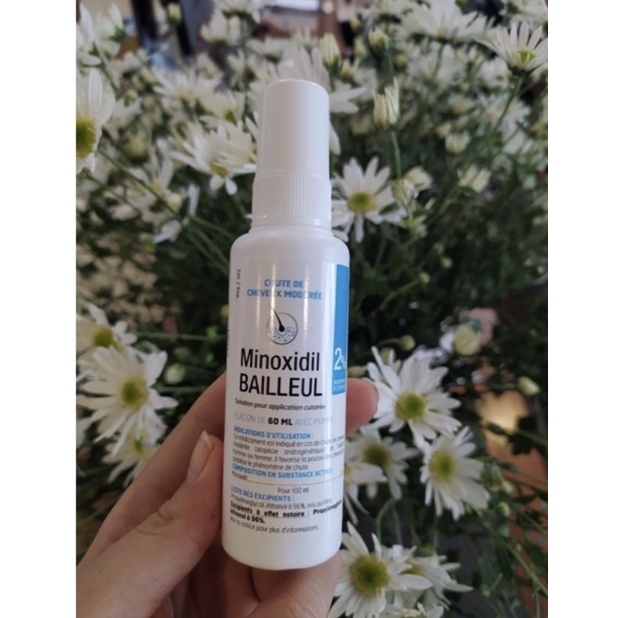 Xịt mọc tóc Minoxidil Bailleul 2%-NHẬP KHẨU PHÁP-NGĂN RỤNG TÓC, KÍCH THÍCH MỌC TÓC -HSD 2025, 2026