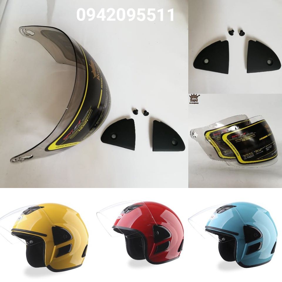 KÍNH MŨ BẢO HIỂM 3/4 ROYAL M01 CHÍNH HÃNG