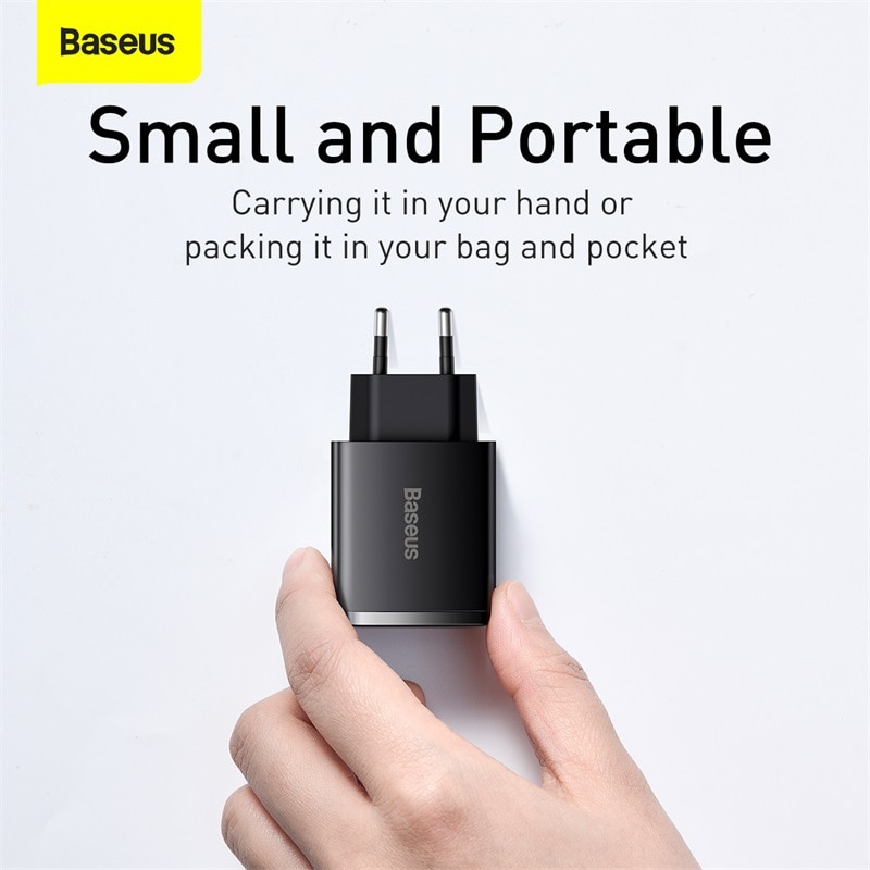 Củ sạc nhanh Baseus 30W USB Type C cho iPhone 13 12 Pro Max Samsung Xiaomi Mi QC PD