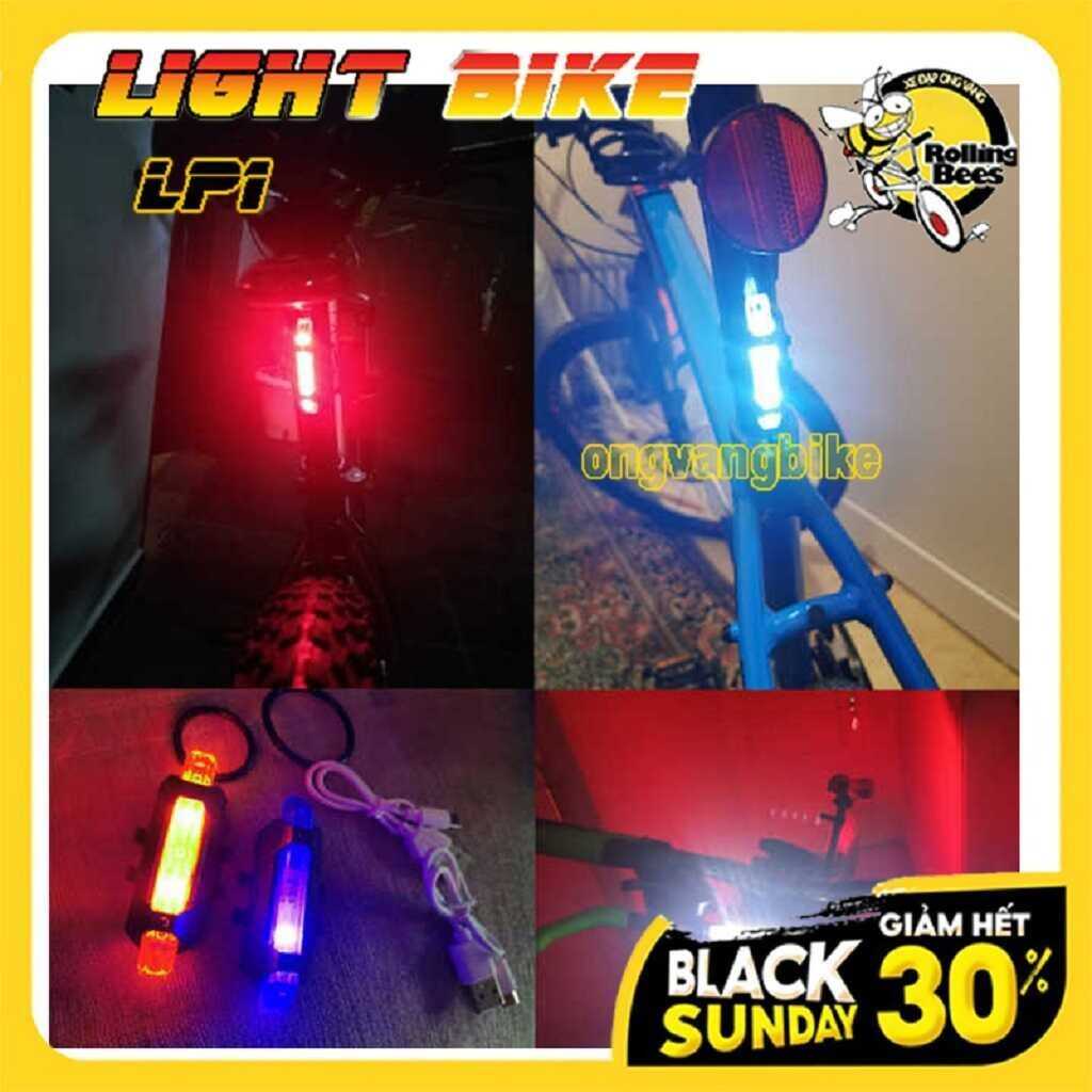 Đèn LED, Đèn Hậu, Đèn Đuôi Xe Đạp thể thao... Hoạt động bằng PIN sạc Micro USB