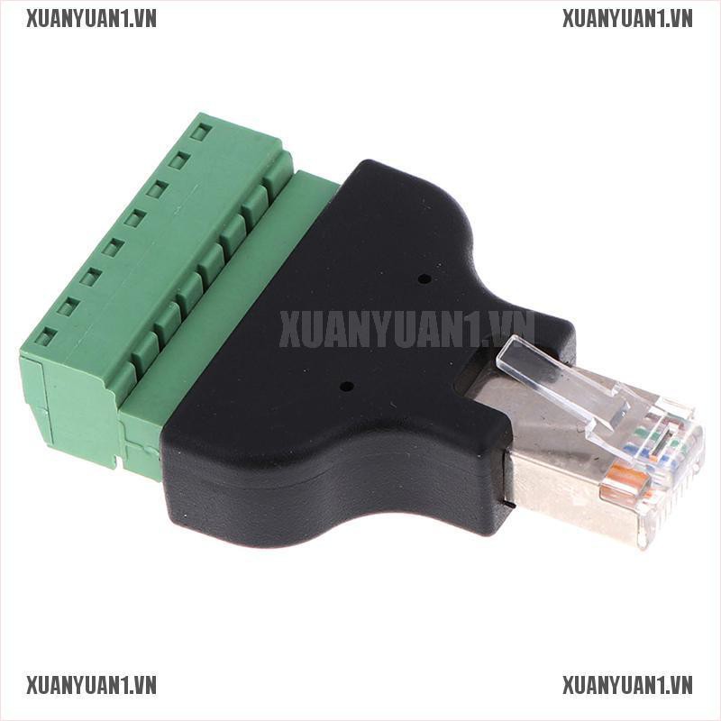 Giắc chuyển đổi từ 8P8C RJ45 cổng cắm internet sang 8 pin av
