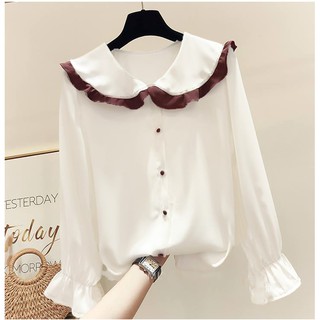 Áo sơ mi nữ cổ bèo