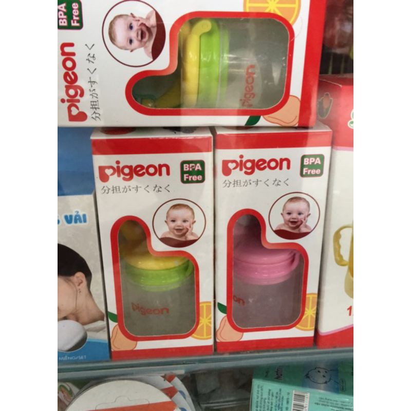 túi nhai ăn dặm chống hóc Pigeon nhật nội địa cho bé