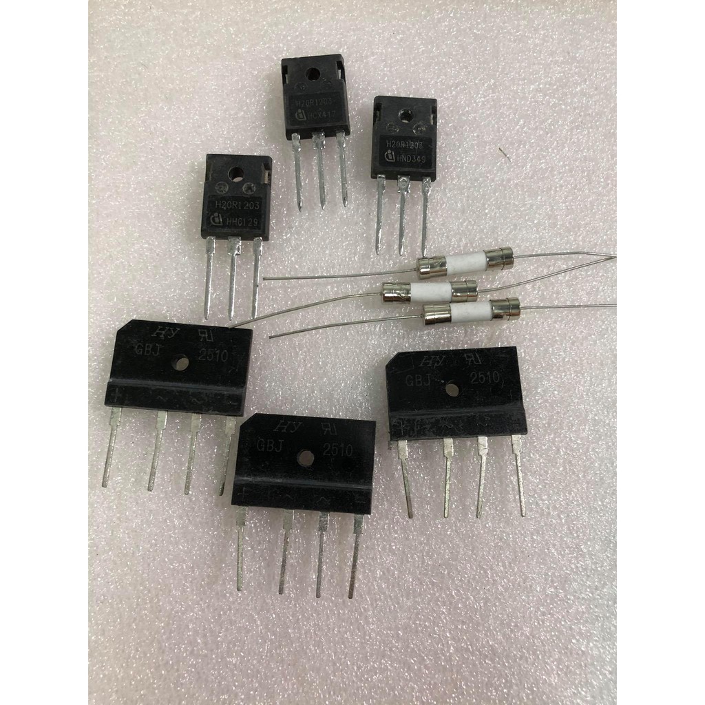 Combo (mỗi loại 3 con)  IGBT H20R1203 20a+Cầu Diode 25A+Cầu Chì 15A Chuyên dùng trong bếp từ