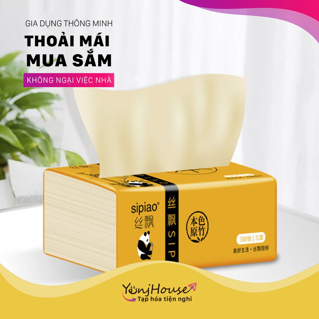 Combo 2 gói khăn giấy ăn GẤU TRÚC  300 tờ (Nội địa TQ) - YenjHouse