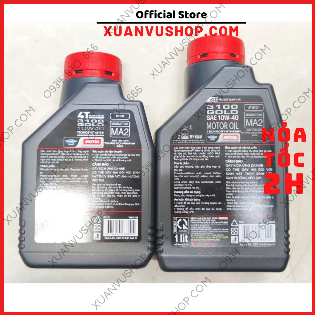 Nhớt Motul 3100 GOLD 1L 800ml cao cấp xe số sirius wave ex150 winner sonic raider satria dream exciter XUANVUSHOP