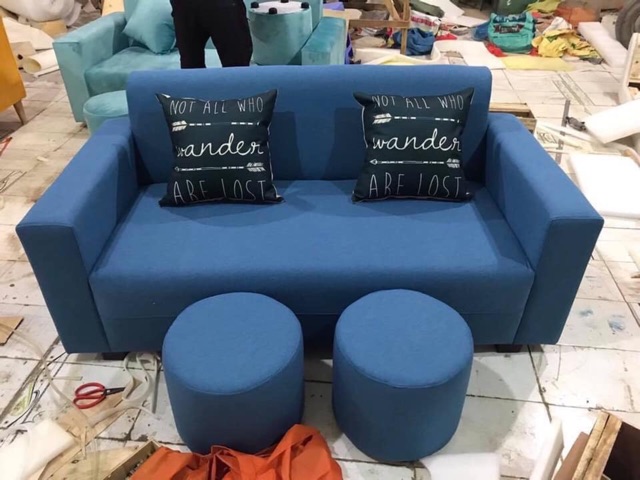 Văng sofa giá rẻ - được tặng kèm 2 đôn và 2 gối ôm