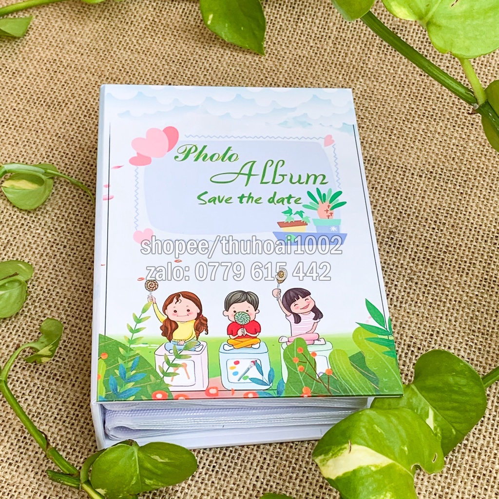 Album bìa giấy cứng, đựng 200 ảnh 6x9
