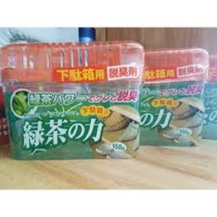 Hộp khử mùi tủ giày hương trà xanh kokubo 150g Nhật Bản