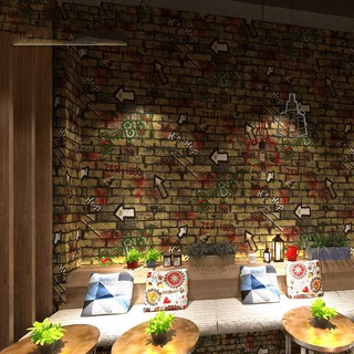 Giấy Dán Tường Kiểu Graffiti Hip Hop Cho Tiệm Net, Quán Cafe 3D168