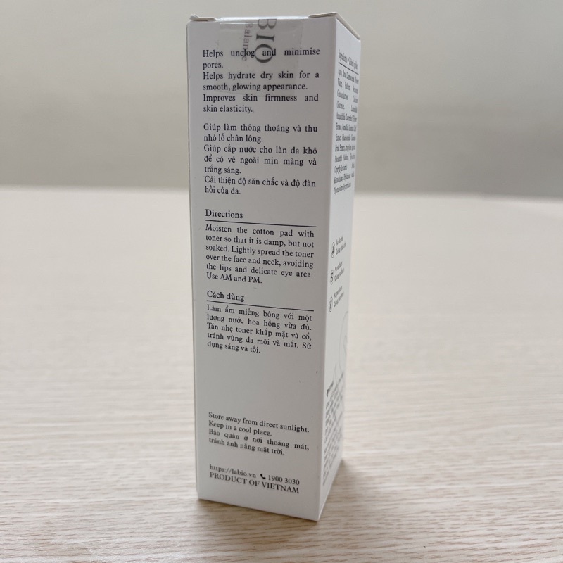 Toner LABIO Tinh Chất Hoa Hồng Địa Trung Hải 60ml - Se Khít Lỗ Chân Lông, Tăng Cường Hoạt Hóa Da Mặt