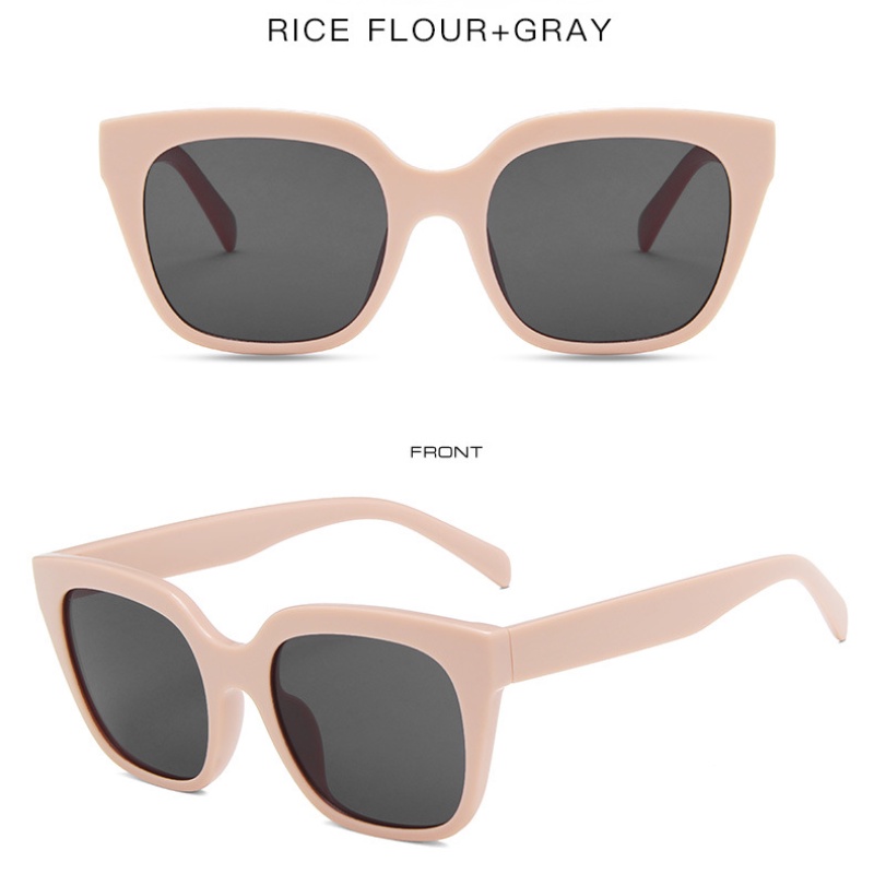 Kính Mát Gọng Vuông Màu Hồng Chống Tia UV400 Thời Trang Cho Nữ